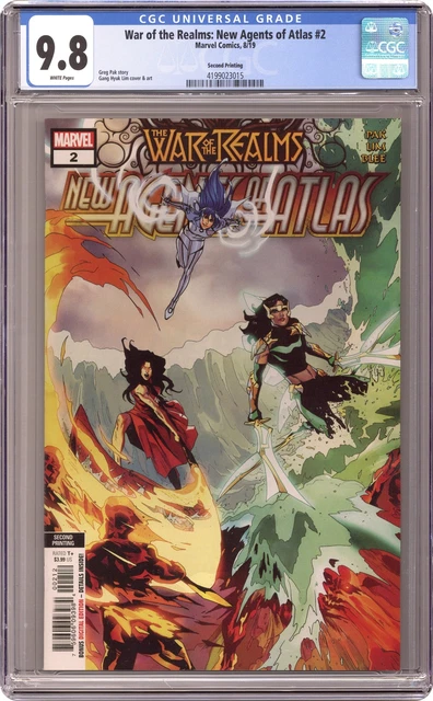 War of the Realms New Agents of Atlas #2C Lim Variant 2nd Printing CGC 9.8 2019