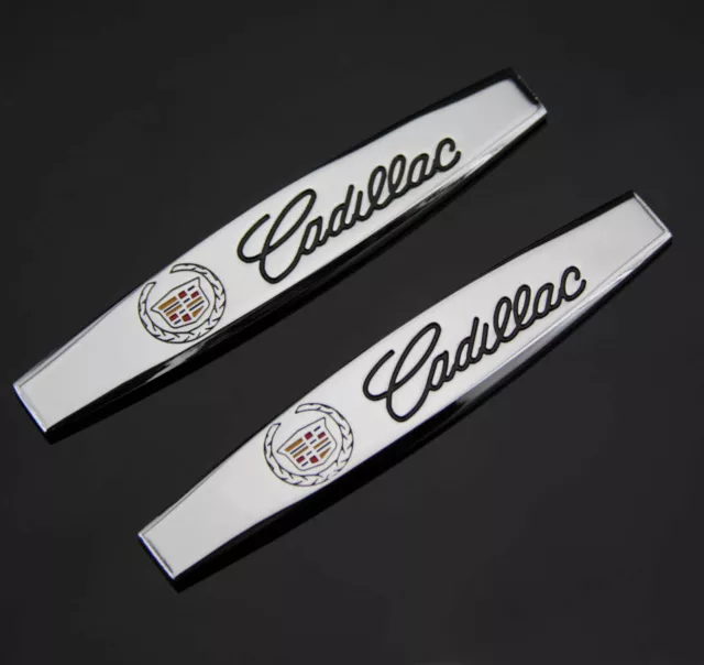 2pcs For Cadillac Fender Marker Door Logo Badge Emblem Car Decoration Sport  V