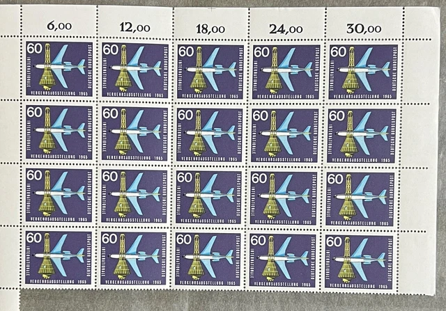 20 ziger Bogen BRD postfrisch 60PF Internationale Verkehrsausstellung 1965