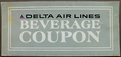 Vintage Delta Airlines Beverage Coupon, Drink Voucher, Airline Collectible, HTF