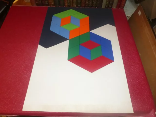 SERIGRAPHIE ORIGINALE VICTOR VASARELY BI-HEXA Rare Epreuve d 'essai 1975 Op Art