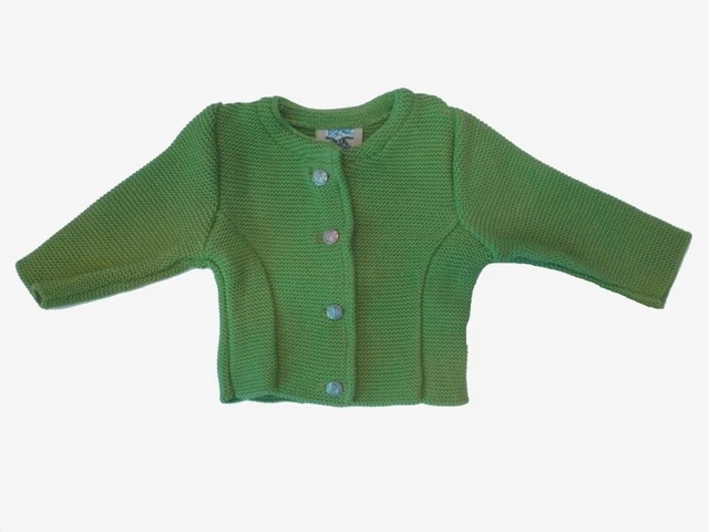Verde Cercare Cardigan per Bambini Tgl 68 80 86 98 104 164