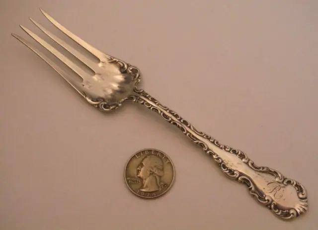 Louis XV by Whiting Sterling Silver 6 3/4" Chipped Beef Serving Fork c.1891 NICE