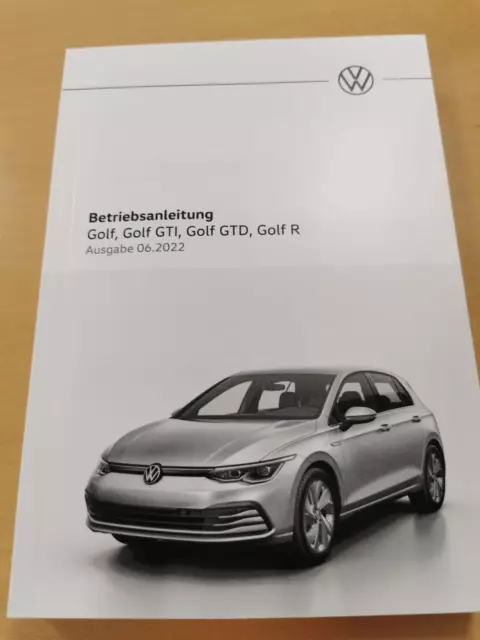 VW GOLF 8 Bedienungsanleitung Betriebsanleitung (Ausgabe 06.2022) *NEU*