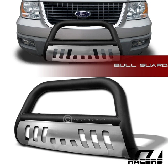 For 2004-2022 Ford F150 Matte Black Bull Bar Brush Push Bumper Grille Guard Skid
