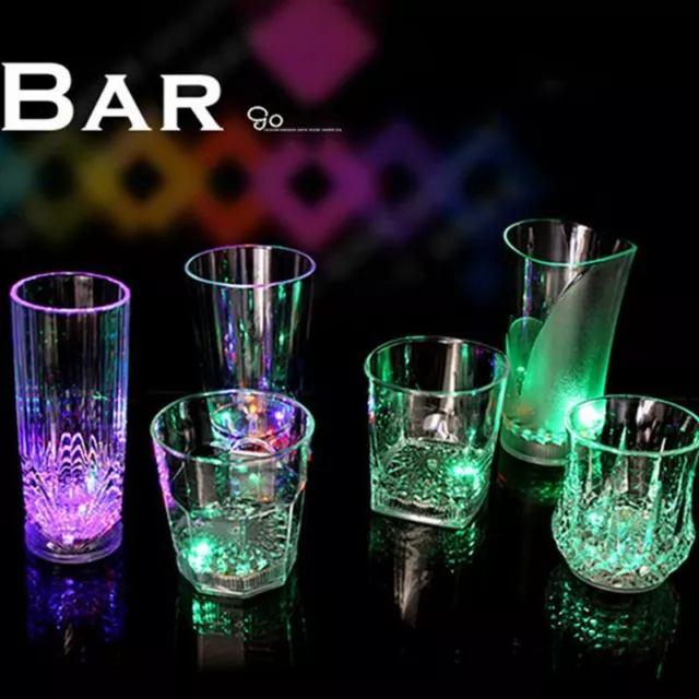 2 LED Party Tumblers Light up Glasses Cups Mugs Goblets Fun Light Up Drinking 3