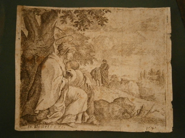 Incisione Del 1674 Firmata Io. Blauet. Cxc Cm. 8.5X11.5