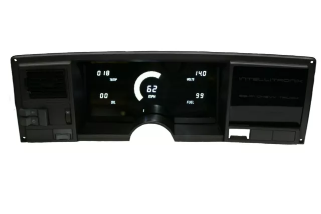 1988-1991 Chevy Truck Digital Dash Panel WHITE LED Gauges Made In The USA