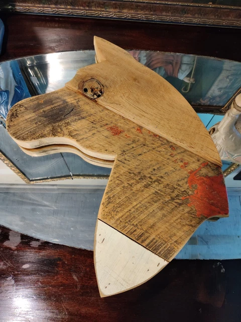 Horse Head Silhouette Wall Hanging made by Local Artist From Reclaimed Barn Wood