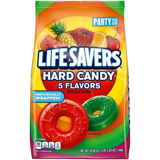 Life Savers 5 Flavors Hard Candy, Party Size - 50 oz Bag, Free And Fast Shipping