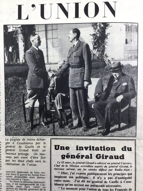 Document Militaire WW2 – Général De Gaulle, Alger, Tunisie, Churchill, Donetz, Royal Air Force, époque 1919-1930, Occasion