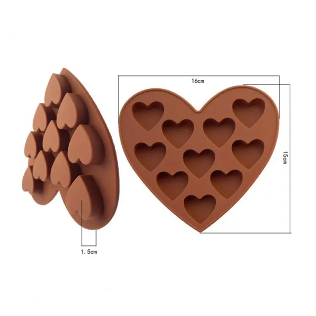 Stampo cioccolato silicone forma cuore strumento da dessert torta gelatina cubetto di ghiaccio stampo caramelle