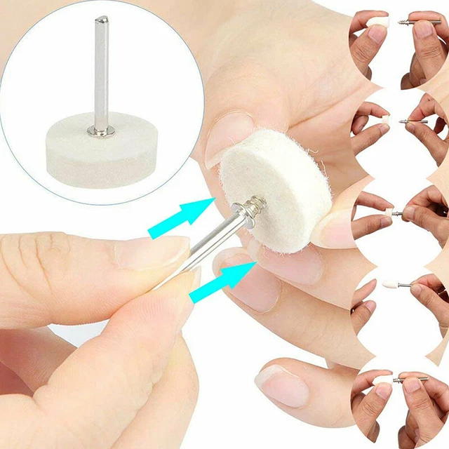 100x Wool Felt Buffing Polishing Pads Wheel Cone Tips Bob For Grinder Dremel