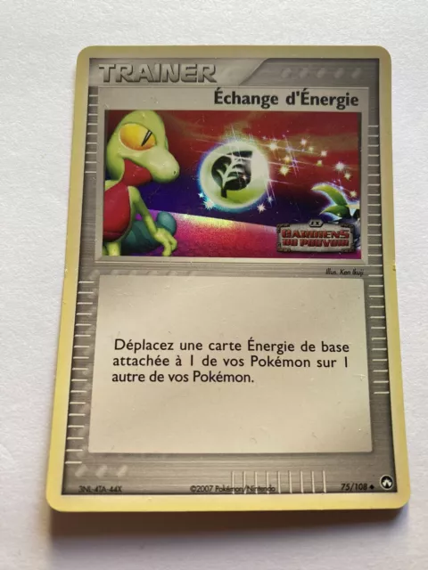 French Pokemon Card HOLO NM Energy Exchange 75/108 Ex Guardians of Power