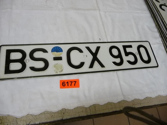 6177. ALTE AUTONUMMER Kennzeichen KFZ Nummernschild Schild ca. 1980 EUR ...