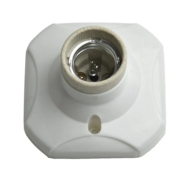 Lampada riscaldante ceramica smaltata diritta supporto lampadina presa porcellana