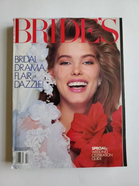 2/3 1987 BRIDE'S magazine RENEE Simonsen CINDY Crawford YASMIN Le Bon CAROL Alt