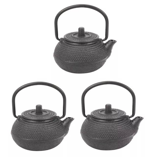 3Pcs 50Ml Japanese  Cast Iron Kettle Teapot Comes + Strainer Tea Pot B1K31136