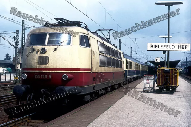 DB 103 126-9  Bielefeld Hbf 1991 / org. Dia + Datei!  144#17