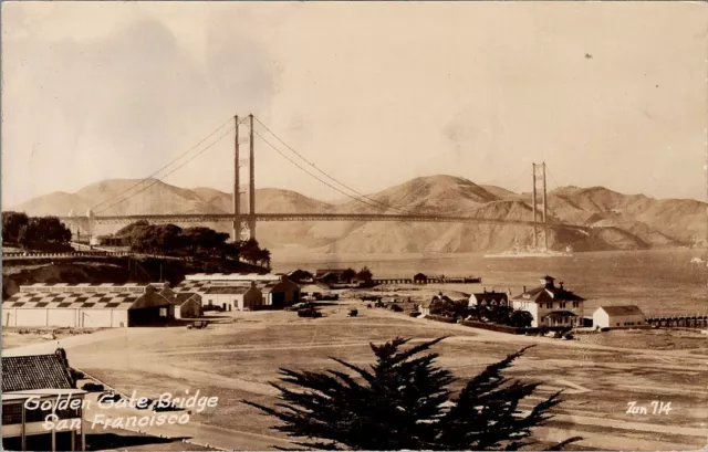 Golden Gate Bridge, SAN FRANCISCO, California Real Photo Postcard - Zan
