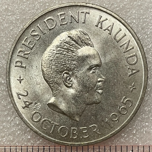 1965 ZAMBIA 5 SHILLINGS Coin, President KAUNDA,