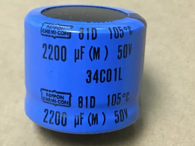 (1 PC) HARRIS CORP  C28-0050-222  Electrolytic Fixed Capacitor  2200UF  50V