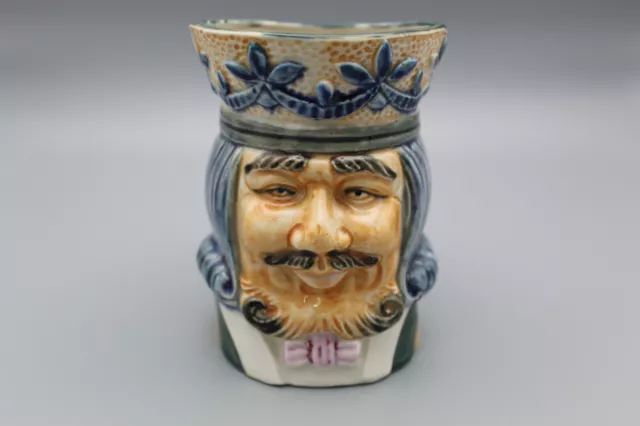 Vintage Made Occupied Japan Ceramic French King Character Toby Mug Blue