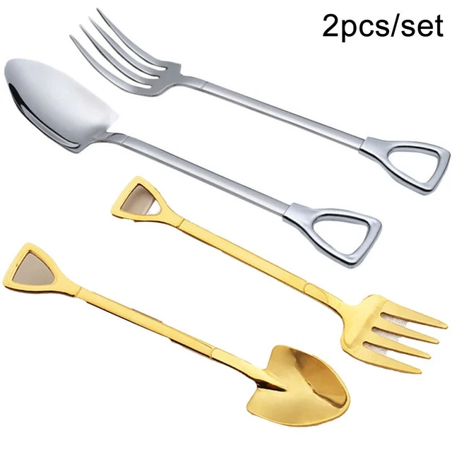 Novedad Acero Inoxidable Cubiertos Portátil Cuchara Tenedor Cocina Herramientas Vajilla