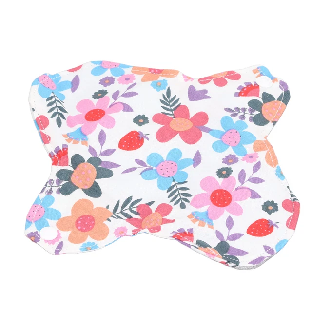 (MSH009)Reusable Washable Feminine Hygiene Pads 5Pcs Eco Friendly Sanitary