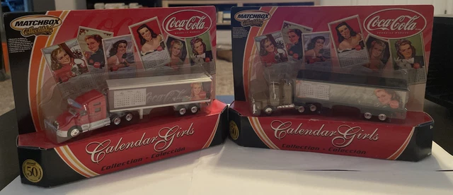 Matchbox Collectibles Coca Cola Calendar Girls Semi Truck lot of two Matchbox Collectibles Coca Cola Calendar Girls Semi Truck lot of two