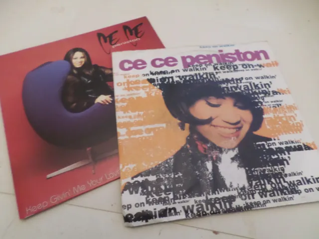 Ce Ce Peniston -2 x 7" Vinyl Singles - Keep On Walking - Keep Givin Me Your Love