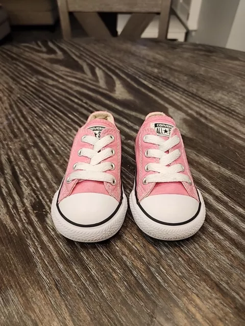 Converse Infant Size 5 Chuck Taylor All Star Sneakers Pink kids Girls Low Top...