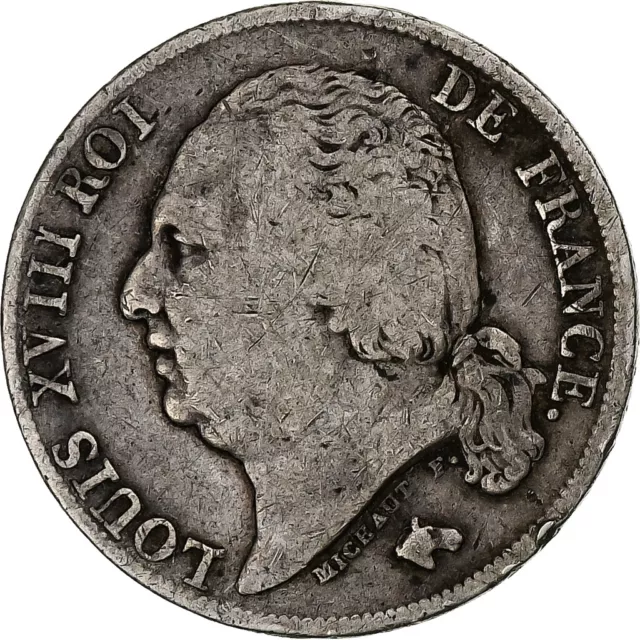 [#1103032] Frankreich, Louis XVIII, Franc, Louis XVIII, 1824, Paris, Silber, S+