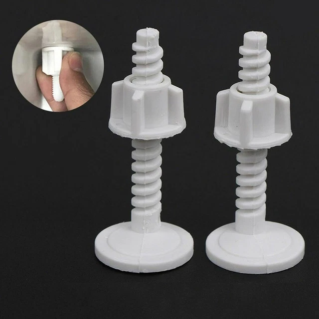 Accessoires de fixation de couvercle de toilette en plastique blanc avec vis de