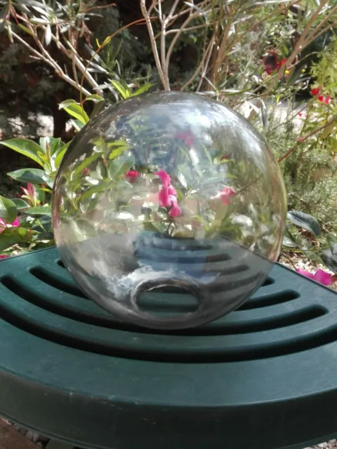 Ancien Globe En Verre Soufflé Transparent Pour Plafonnier Lampe