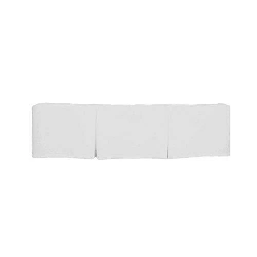 bkb Solid Tailored Round Crib Skirt White