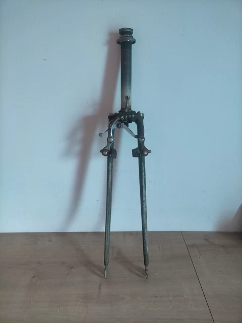 Fourche Avant Vélo Chromée Ancienne - Pour Roue 700 - Occasion - Acier