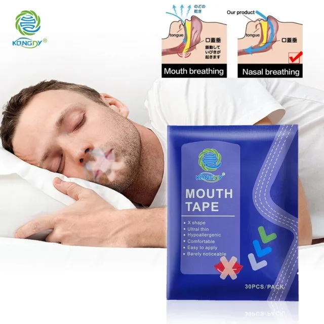 Caja de 30 pegatinas antirronquidos para niños adultos pegatinas boca cerrada para dormir Reino Unido