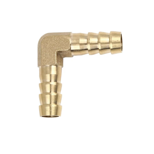 10mm Brass Barb Elbow 90 Degree Male Thread Connector for Air Water Gas Oil Pipe
