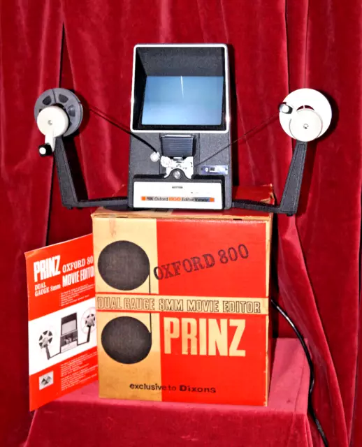 PRINZ OXFORD P-800 DUAL GAUGE 8mm  CINE FILM EDITOR-VIEWER