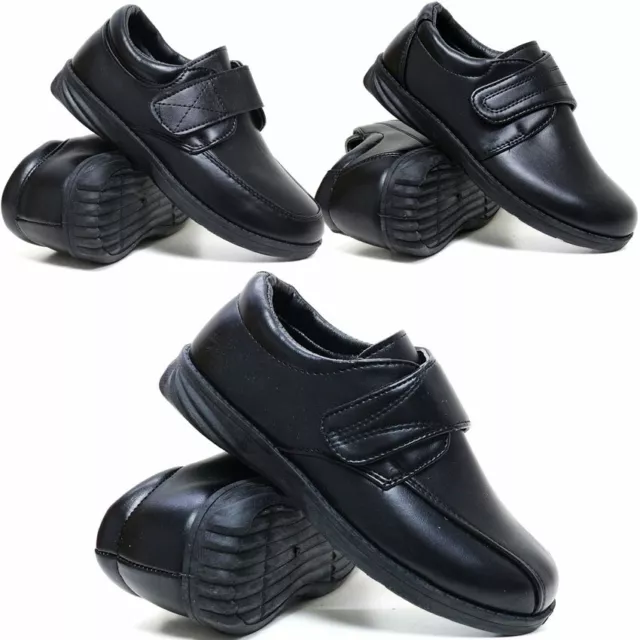 Boys Faux Leather School Shoes Kids Smart Wedding Formal Back To School Shoes