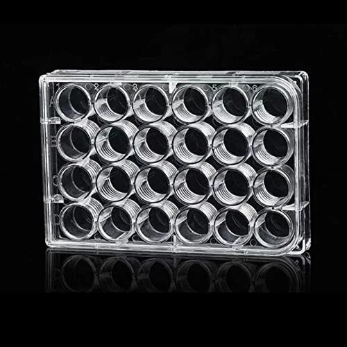 24-Well Tissue Culture Plate - Individually Wrapped， with Lid，Flat Bottom Wel...