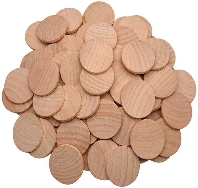 200 Stück Unfertige Holzscheiben zum Basteln, Runde Baumscheibe für DIY