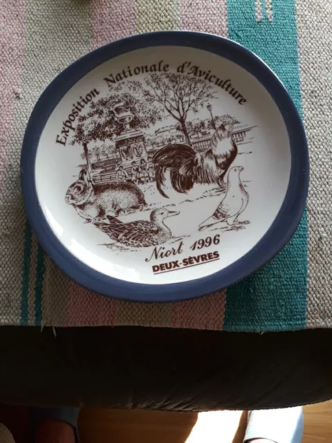 Assiette Nationale D'aviculture Niort 1996 Porcelaine sarreguemines