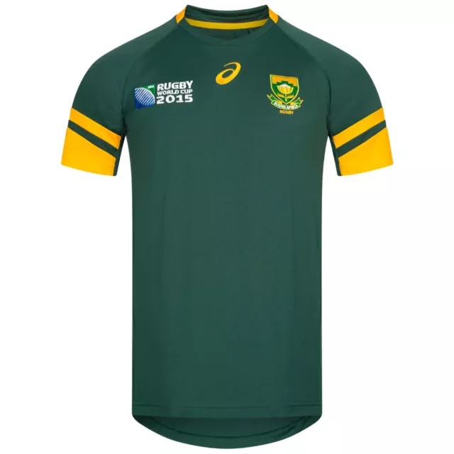 Springboks South Africa Green Home World Cup 2015 Rugby Jersey BNWT Asics S