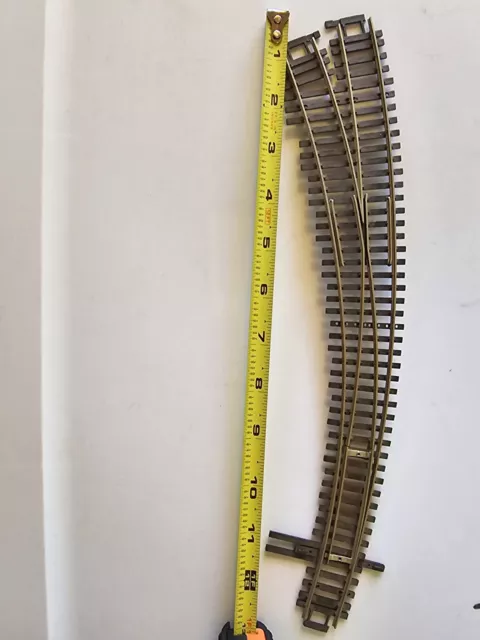 WALTHERS/SHINOHARA Left CURVED TURNOUT CODE 83  HO SCALE Brown Ties