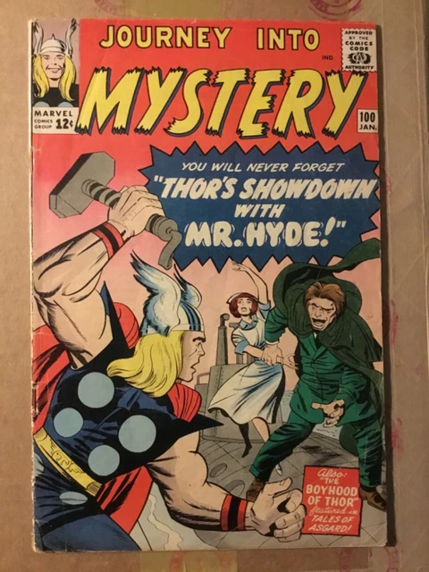 JOURNEY INTO MYSTERY v1/100 RAW A(MR. HYDE, TALES OF ASGARD) 1965 MCU