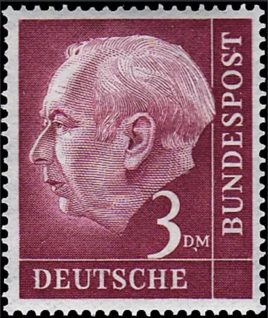 BRD FRG #Mi196xXv Mint 1954 Prof Dr Theodor Heuss 1st President [721]