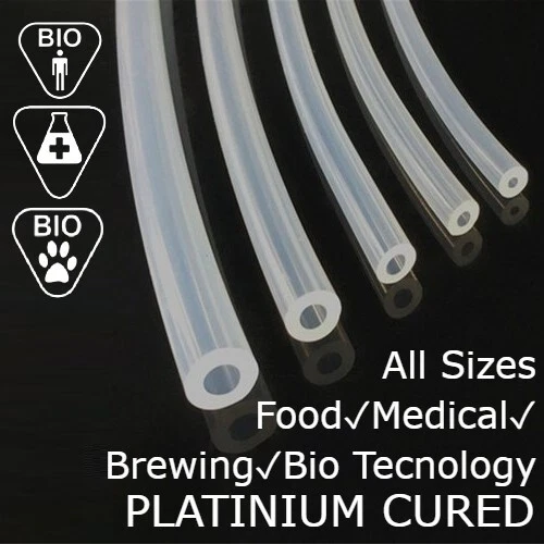 FOOD GRADE CLEAR Translucent Silicone Vacuum Tube Beer Hose Pipe Soft