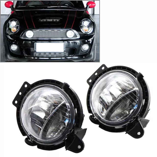 2 Pcs Left+Right Front Bumper Car Fog Light Lamp For BMW Mini Cooper R55 R56